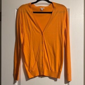 Orange Women's Cardigan Sweater